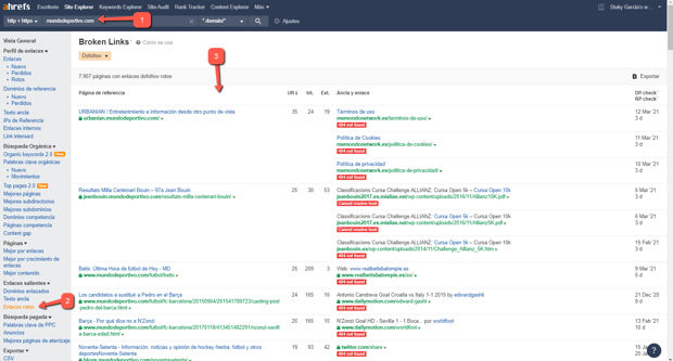 AHREFS ENLACES ROTOS